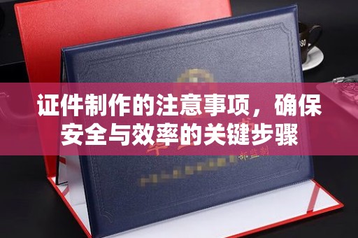 潼关证件制作的注意事项，确保安全与效率的关键步骤