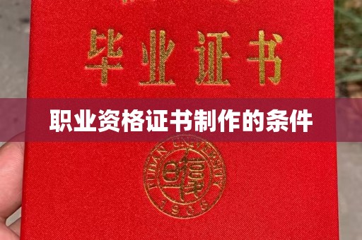潼关职业资格证书制作的条件